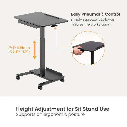 GlideMove Sit-Stand Workstation with Storage Base FWS16-01 Versatile Storage. Smooth Mobility. from china(chinese)