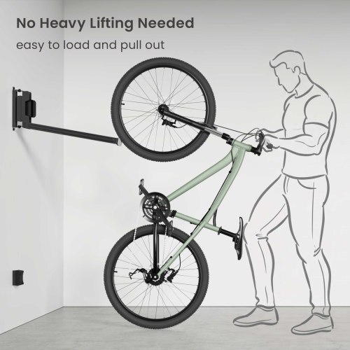 Swiveling Wall-Mounted Bike Rack LBM16-02 Easy to Use丨Perfect for Fat Bikes and E-Bikes from china(chinese)