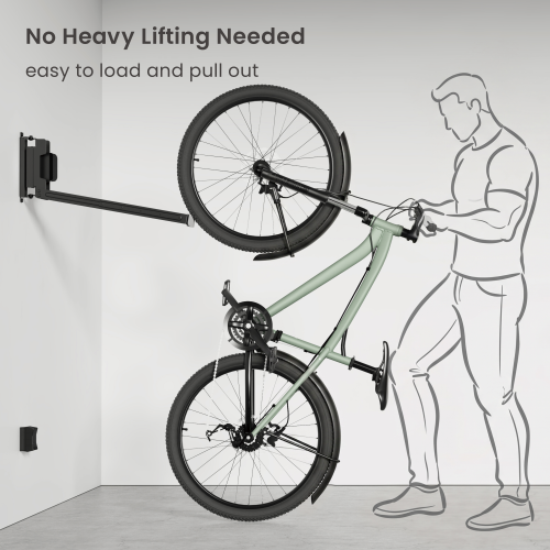 Swiveling Wall-Mounted Bike Rack for Bikes with Commuter Fenders LBM16-03 Easy to Use | Perfect for Bikes with Commuter Fenders from china(chinese)