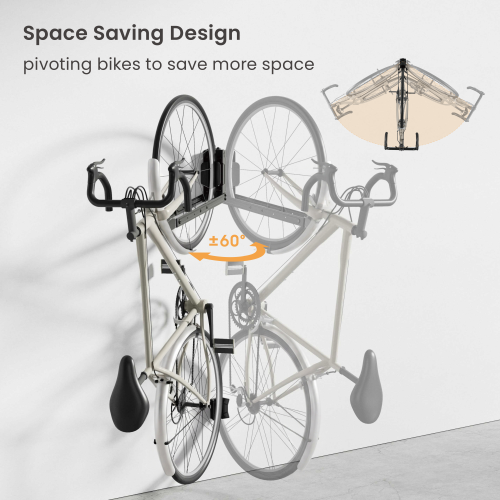 Swiveling Wall-Mounted Bike Rack for Bikes with Commuter Fenders LBM16-03 Easy to Use | Perfect for Bikes with Commuter Fenders from china(chinese)