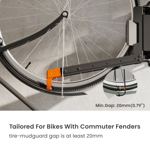 Swiveling Wall-Mounted Bike Rack for Bikes with Commuter Fenders LBM16-03 Easy to Use | Perfect for Bikes with Commuter Fenders from china(chinese)