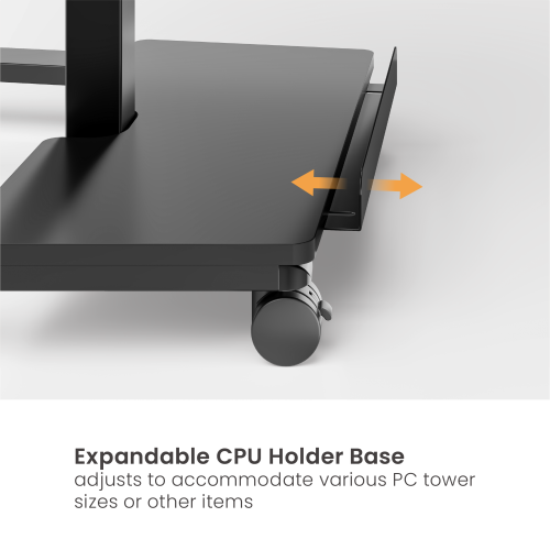 GlideMove Sit-Stand Workstation with CPU Holder Base FWS16-01 Versatile Storage. Smooth Mobility. from china(chinese)