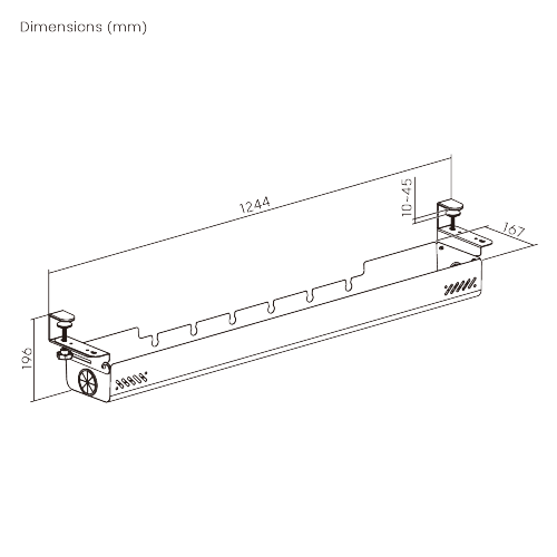 Clamp-On Under-Desk Cable Management Tray CC11-22-3 Increased Productivity with an Organized Workspace from china(chinese)