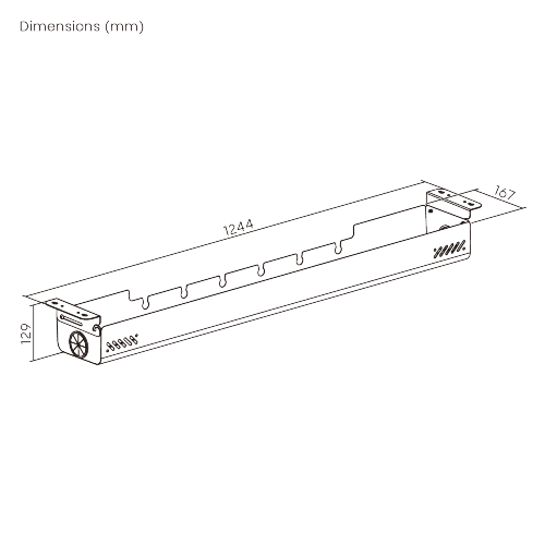 Screw-Mounted Under-Desk Cable Management Tray CC11-22-3S Increased Productivity with an Organized Workspace from china(chinese)