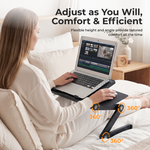 Height Adjustable Ventilated Laptop Desk with Mouse Pad Side Mount  LPD03-1 Tiltable Laptop Table for Stand Up/Sitting from china(chinese)