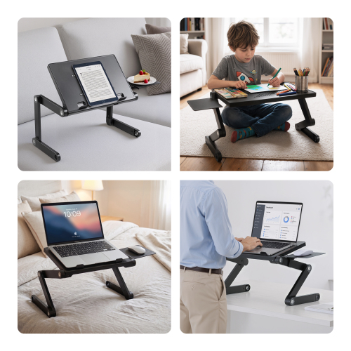 Height Adjustable Ventilated Laptop Desk with Mouse Pad Side Mount  LPD03-1 Tiltable Laptop Table for Stand Up/Sitting from china(chinese)