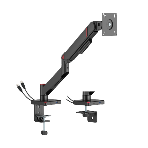 GeometricBlok Single-Screen Mechanical Spring Monitor Arm with 3.0 USB-A & USB-C Ports LDT126-C012UCE Gaming-Inspired Aesthetics with Great Value from china(chinese)