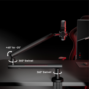 Aluminum Low Profile Microphone Boom Arm