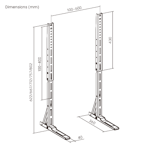 MaxView Tabletop TV Stand (for 23”-75” TVs) LDT03-30M Engineered for bigger screens with quick installation. from china(chinese)