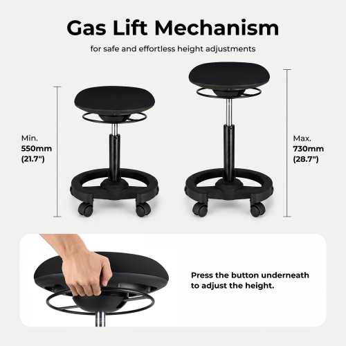 Ergonomic Height-Adjustable Mobile Wobble Stool CH04-23 Dynamic Enough for Active Sitting from china(chinese)