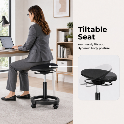 Ergonomic Height-Adjustable Mobile Wobble Stool CH04-23 Dynamic Enough for Active Sitting from china(chinese)