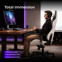 Premium PVC Gaming Chair with Headrest and Lumbar Support