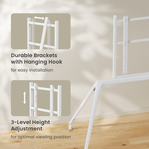 Premium Minimalist TV Cart FS67-44F-01W For most 55"-70" TVs  from china(chinese)