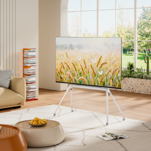 Premium Minimalist TV Cart FS67-46F-01W For most 70"-86" TVs from china(chinese)