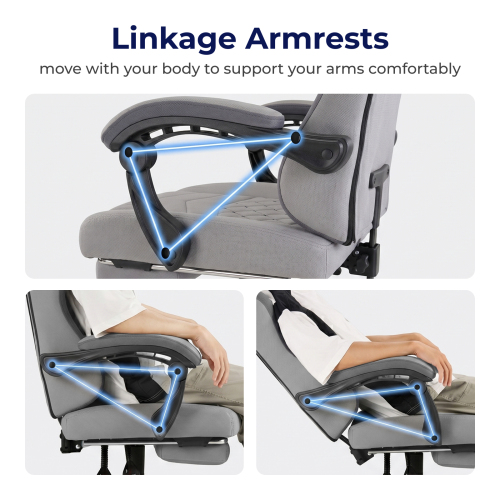 Comfy Fabric Gaming Chairs with Linkage Armrests CH09-5 For Comfortable Gaming Experience. from china(chinese)