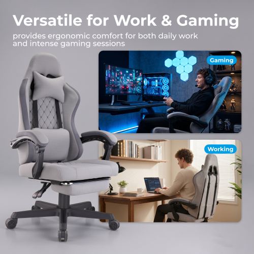 Comfy Fabric Gaming Chairs with Linkage Armrests CH09-5 For Comfortable Gaming Experience. from china(chinese)