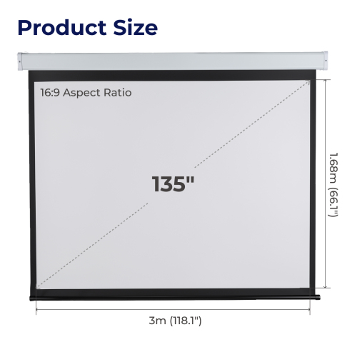 Electric Projection Screen-135”/16:9 ESAA135 For education, commercial presentations, residential home cinema, etc. from china(chinese)
