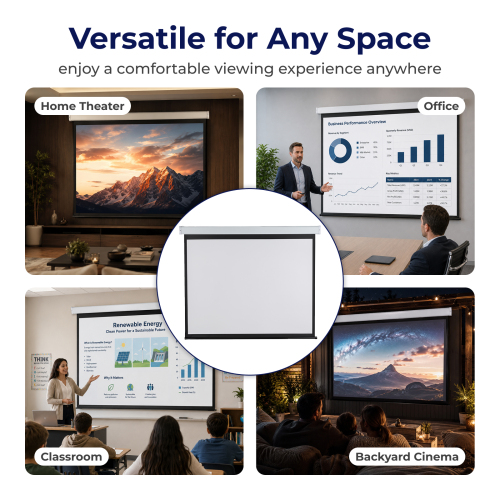 電動式プロジェクタースクリーン - 150”/16:9 ESAA150 教育、商業プレゼンテーション、住宅用ホームシネマなど用 from china(chinese)