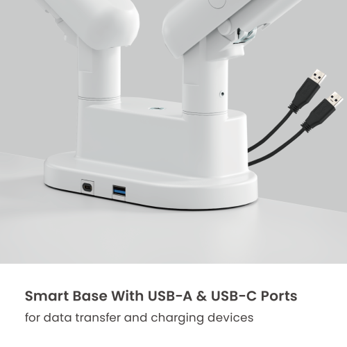 Dual-Screen Space-Efficient Gas Spring Monitor Arm with USB Ports LDT133-C024UC For most 17”-35” Screens from china(chinese)