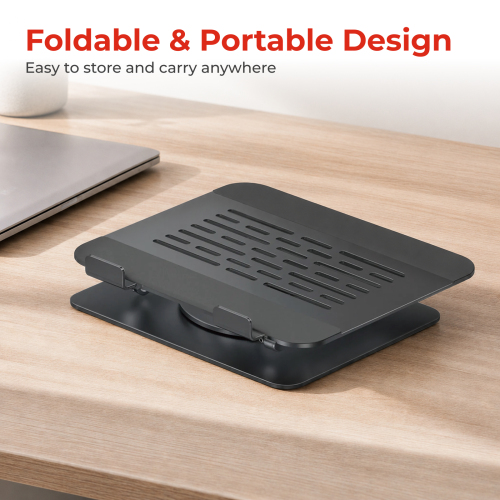  360° Rotating Foldable Stepless Adjustable Laptop Riser with Magnetic Phone Stand LPS01-14  For most 11”-17” laptops, tablets and more from china(chinese)