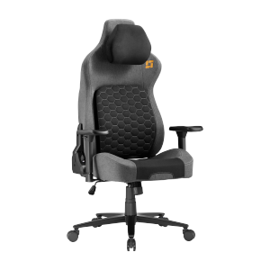 NOVIX Short Plush Fabric Gaming Chair with 4D 360° Armrests and Adaptive Lumbar Support