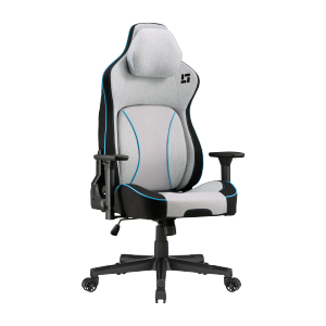 NOVIX Short Plush Fabric Gaming Chair with 3D Armrests and Dynamic Lumbar Support