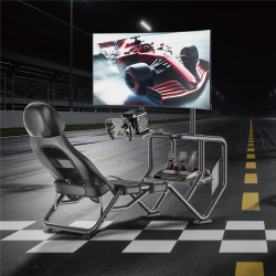 Compact Racing Simulator Cockpit with Gear Shift Mount & Monitor Mount