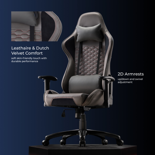 Dynamic Comfort Gaming Chair in Leathaire & Velvet GCH01-3 Where Adaptability Meets Indulgence. from china(chinese)