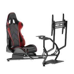Classic Racing Simulator Cockpit with Single Monitor Mount