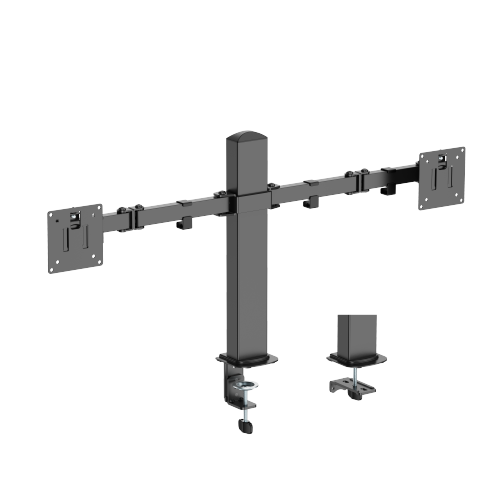 Dual-Screen Vertical Lift Monitor Mount with US Standard Power Strip LDT125N-C024 For Most 17”-32” Screens from china(chinese)