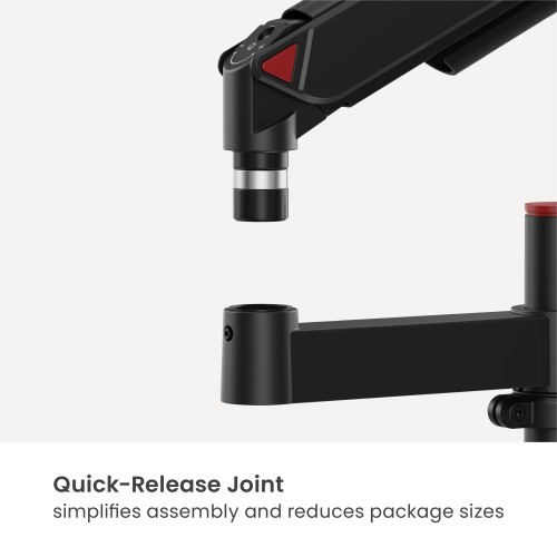 GeometricBlok Pole-Mounted Single-Screen Gas Spring Monitor Arm with 3.0 USB-A & USB-C Ports LDT126-C012UCP Gaming-Inspired Aesthetics with Great Value from china(chinese)