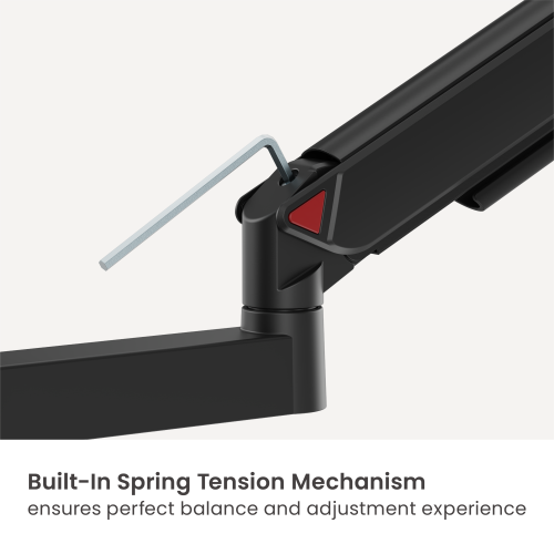GeometricBlok Pole-Mounted Single-Screen Gas Spring Monitor Arm with 3.0 USB-A & USB-C Ports LDT126-C012UCP Gaming-Inspired Aesthetics with Great Value from china(chinese)