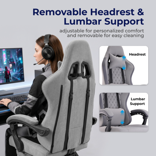 Comfy Fabric Gaming Chairs with Linkage Armrests CH09-5 For Comfortable Gaming Experience. from china(chinese)