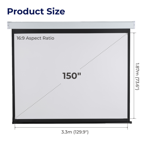 Electric Projection Screen-150”/16:9 ESAA150 For education, commercial presentations, residential home cinema, etc. from china(chinese)