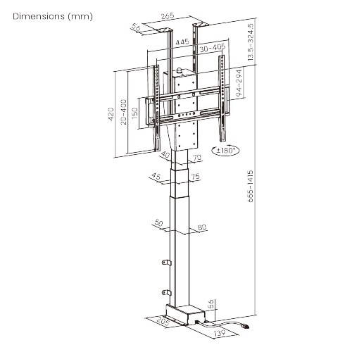 Smart Motorized TV Lift Stand with Manual Swivel LP66E-44MS Conceal the TV for a Minimalist Look from china(chinese)