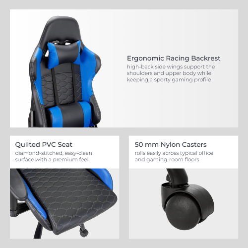 Dynamic Hard-Wearing Gaming Chair in Premium PVC GCH01-6 Professional Grade Resilience. from china(chinese)