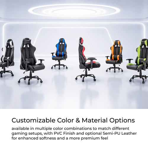 Dynamic Hard-Wearing Gaming Chair in Premium PVC GCH01-6 Professional Grade Resilience. from china(chinese)