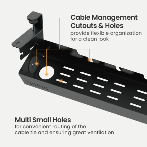Clamp-On Under-Desk Cable Management Tray CC11-22-3 Increased Productivity with an Organized Workspace from china(chinese)