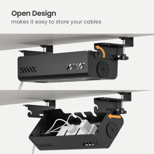 Clamp-On Under-Desk Cable Management Tray CC11-22-1 Increased Productivity with an Organized Workspace from china(chinese)