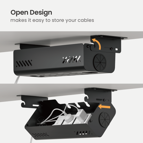 Screw-Mounted Under-Desk Cable Management Tray CC11-22-1S Increased Productivity with an Organized Workspace from china(chinese)
