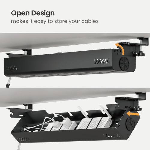 Clamp-On Under-Desk Cable Management Tray CC11-22-2 Increased Productivity with an Organized Workspace from china(chinese)