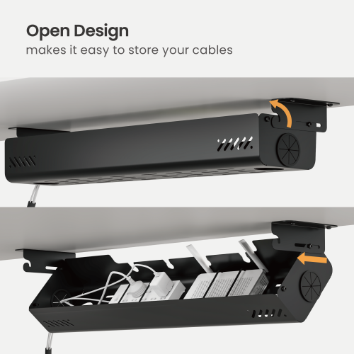 Screw-Mounted Under-Desk Cable Management Tray CC11-22-2S Increased Productivity with an Organized Workspace from china(chinese)