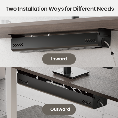 Screw-Mounted Under-Desk Cable Management Tray CC11-22-2S Increased Productivity with an Organized Workspace from china(chinese)