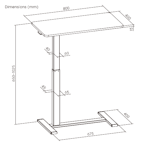 Mobile Height Adjustable Side Table FMT02-08 Dynamic design for every setting. from china(chinese)