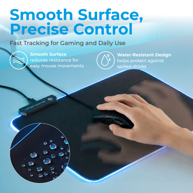 RGB Gaming Mouse Pad MP06-2 Light Up Your Gaming Mood with Glaring Colorful Lights from china(chinese)