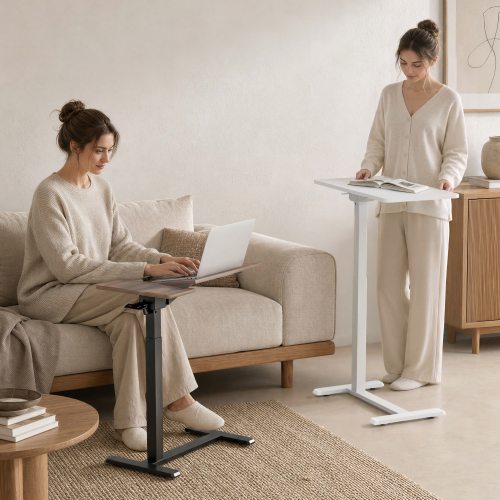 Mobile Adjustable Side Table FMT02-11 Effortless Mobility, Flexible Comfort from china(chinese)