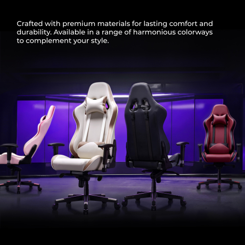 Premium PVC Gaming Chair with Headrest and Lumbar Support CH06-36 Only Feel the Game! from china(chinese)