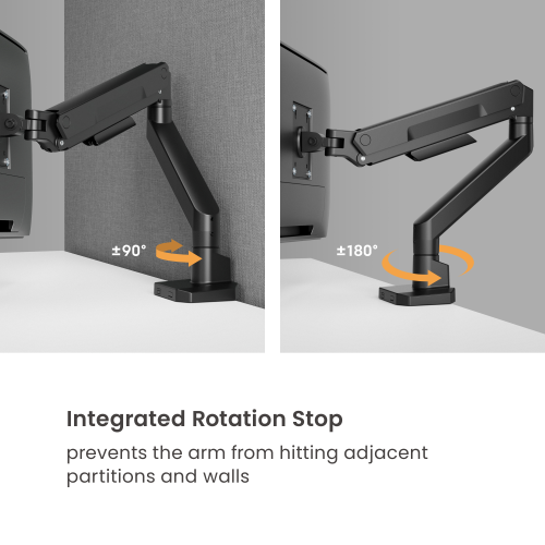 Single-Screen Heavy-Duty Gas Spring Monitor Arm with USB Ports LDT132-C012UC For Most 17”-45” Screens from china(chinese)