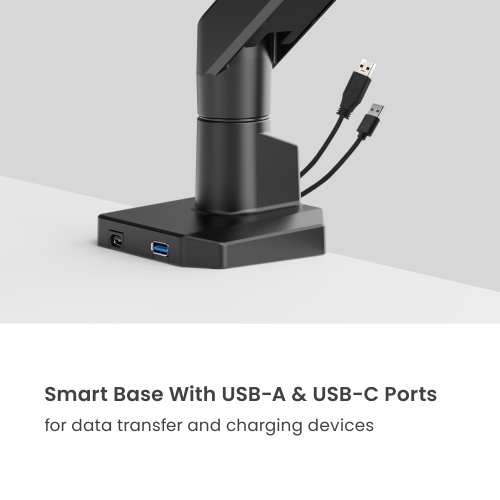 Single-Screen Heavy-Duty Gas Spring Monitor Arm with USB Ports LDT132-C012UC For Most 17”-45” Screens from china(chinese)