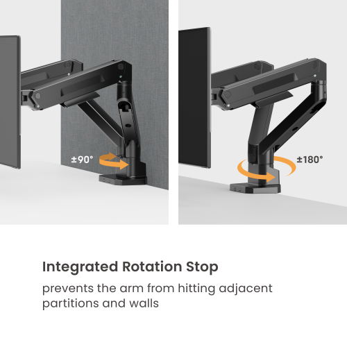 Dual-Screen Heavy-Duty Gas Spring Monitor Arm with USB Ports LDT132-C024UC For Most 17”-40” Screens from china(chinese)